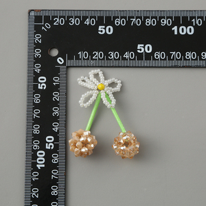 Pendentif rond ajouré délicat et coloré en perles de rocaille, fait main, motif fleur de <span class=keywords><strong>muguet</strong></span>, pour accessoires de bijoux DIY - Product Image 2