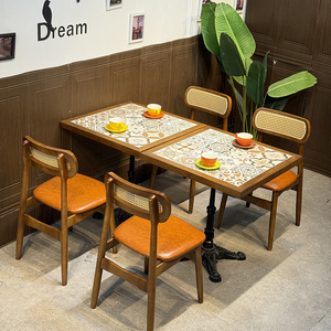 Mesa <span class=keywords><strong>y</strong></span> silla de restaurante Juego de mesa <span class=keywords><strong>y</strong></span> silla de madera maciza <span class=keywords><strong>para</strong></span> cafetería Comedor Restaurante <span class=keywords><strong>y</strong></span> restaurante comercial - Product Image 3