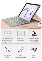Tablet win 11, 13.3 inci 2 in 1 16 + 512GB wifi 6000mAh dengan keyboard untuk bisnis 4.1Ghz