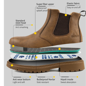 أحذية السلامة ذات المقدمة الفولاذية الأكثر مبيعًا لعام 2021، أحذية عمل مطاطية آمنة S3 للتسوق عبر الإنترنت - Product Image 2