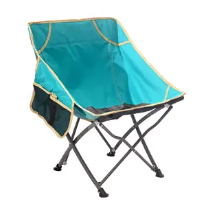 Venta al por mayor de sillas de playa plegables portátiles con dosel para sombra de alta densidad, tela Oxford al aire libre plegable brazo Chairss/