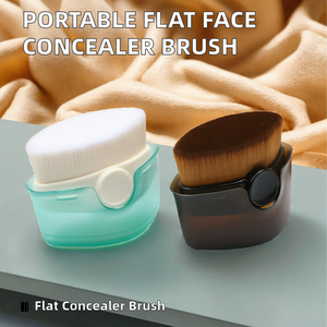 Pinceau plat portable pour le visage, idéal pour le fond de teint, le correcteur et les masques faciaux – Outil de beauté naturel très demandé - Product Image 2