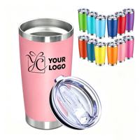 Gobelet isotherme populaire de 20 oz à double paroi, sans BPA, avec logo gravé personnalisé, tasse à café anti-fuite pour voyage en extérieur