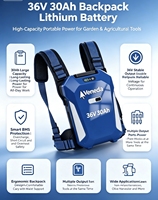 Batterie lithium-ion rechargeable 36V 30Ah de style sac à dos pour outils électriques, grande capacité, avec câble adaptateur – Prix usine