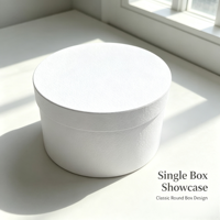 Boîte à chapeau ronde rigide en papier écologique recyclable sur mesure en gros, emballage de luxe en carton pour bouquet de fleurs, cadeau cosmétique