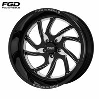Jantes de camion tout-terrain forgées noires brillantes 22 24 26 28 pouces 5x139.7 largeur 12J 14J pour Toyota Tacoma Tundra Cruiser, directement de l'usine