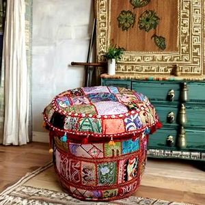 Meilleurs poufs bohèmes décoratifs de haute qualité prix de gros Collection Designer indien de luxe - Product Image 1