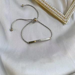 Pulsera de Acero Inoxidable Chapada en Oro de 18k para Mujer, Joyería Elegante, Regalo de Aniversario Sencillo - Product Image 4