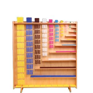 Set di Supporti per Perline Grandi <span class=keywords><strong>Montessori</strong></span>, Serie Matematica per Asilo, Strumenti con Cubo, Catena di Perline e Telaio, <span class=keywords><strong>Scaffale</strong></span> <span class=keywords><strong>Montessori</strong></span> - Product Image 2