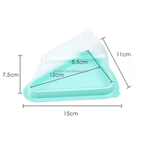 Boîte à gâteau triangulaire jetable écologique personnalisée en PET 0,3 mm, emballage pour tranches de cheesecake, couvercle transparent, marque TIANCHOU