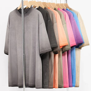 Camiseta de Algodón 100% Lavada al Ácido con Logotipo Personalizado de Alta Calidad para Hombre, Hombros Caídos, Impresión Digital, 250GSM, en Oferta - Product Image 1