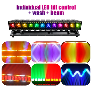 Barra Móvil LED Wash <span class=keywords><strong>de</strong></span> 12x60W con Efecto Ondulado RGBW 4 en 1, Zoom Pixel, DMX512, Luces para Discoteca, DJ, <span class=keywords><strong>Club</strong></span> Nocturno, Fiesta, Escenario, Eventos - Product Image 3