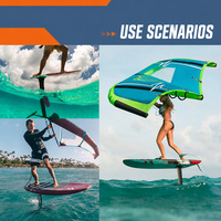 Ensemble d'hydrofoils entièrement en fibre de carbone, aile hydrofoil non motorisée pour planche de SUP et de kitesurf, logo personnalisé disponible, hydrofoil pour sports nautiques