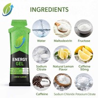 Gel Énergétique Liquide Naturel en Gros Marque Blanche, Complexe de Soutien Immunitaire, Glucides, BCAA, Créatine, Sachet Sportif OEM ODM Adulte