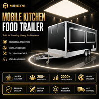 Nouvelle remorque alimentaire mobile, camion de restauration pour glaces, hot-dogs, pizzas, café, camping-car de 24 pieds, chariot BBQ entièrement équipé avec cuisine complète