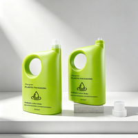 Bidon robuste en PEHD de 5 litres pour eau de Javel, nettoyant pour sols, détergent liquide, emballage plastique avec poignée circulaire