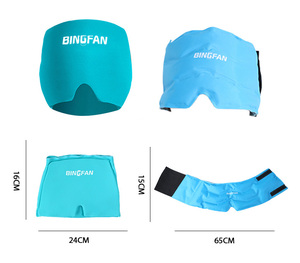 Cappello Rinfrescante/Bollente in Gel Solido Bingfan a Forma di V ed Estensibile, 24x16cm, per Sollievo <span class=keywords><strong>da</strong></span> Mal di Testa, <span class=keywords><strong>Emicrania</strong></span> e Tensione - Product Image 3