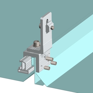 ตัวหนีบยึดแผงโซลาร์เซลล์แบบ N พร้อมขา L รุ่น AL6005-T5 สำหรับหลังคาโลหะแบบตะเข็บยืน ระบบติดตั้งแผงโซลาร์เซลล์แบบไม่เจาะหลังคา |   อาร์ตไซน์ - Product Image 1