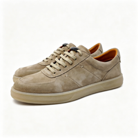 Scarpe da passeggio casual slip-on da uomo per skateboard, fatte a mano, con tomaia in vera pelle, leggere, comode, morbide, per tutte le stagioni, con rialzo.