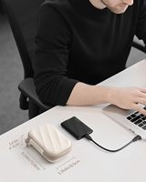 Sac de transport portable en EVA pour SSD T9/T7 1 To/2 To/4 To avec fermeture éclair, style simple, et boîte pour câble de données