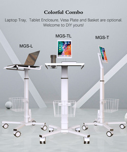 <span class=keywords><strong>Chariot</strong></span> pour ordinateur portable Support médical avec roues Ressort à gaz Hauteur réglable Support roulant pour ordinateur portable Chariots <span class=keywords><strong>Chariot</strong></span> médical pour tablette - Product Image 4