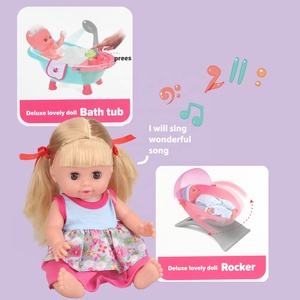 <span class=keywords><strong>3</strong></span> in 1 accessori realistici e giocosa vestire Set di bambole con vasca e seggiolone giocattolo per bambine Set di bambole per bambini - Product Image 3