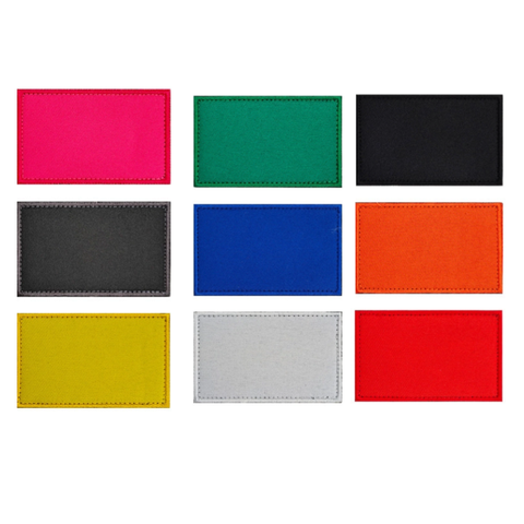 Personalized Embroidered Blank Patch Hook Loop Fabric Decorative Patch for Clothing Backpack Hat Garments Made Felt PU Plastic