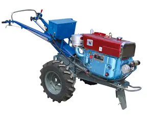 Pertanian Farm10HP tipe taman Mini/kecil/mikro, kopling tinggi roda berjalan traktor berjalan di belakang perlengkapan traktor