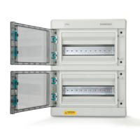 Boîtier électrique étanche PC + ABS IP65 6/8/12/18/24 voies boîtier sur rail DIN pour distribution de disjoncteur