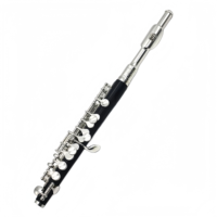 Professional Bakelite Silver-plated C Tone Piccolo Flute WoodWind Instrument Junior Split E High Grade ABS Body with Hard case