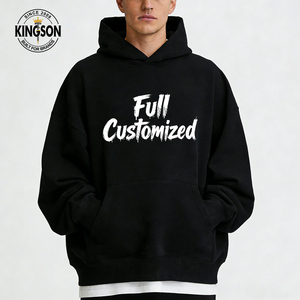 Custom Men's Hoodies Oversized Drop Shoulder Pullover Hoodies Heavyweight Streetwear Blank 100% Cotton Printing Hoodies for Men
