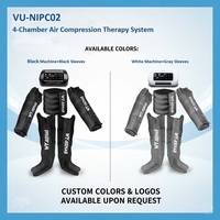 Dispositivo de Terapia de Compresión de Aire de 4 Cámaras VU Professional, Certificado por la FDA 5-10K MDR CE, Sistema de Drenaje Linfático para Recuperación Deportiva