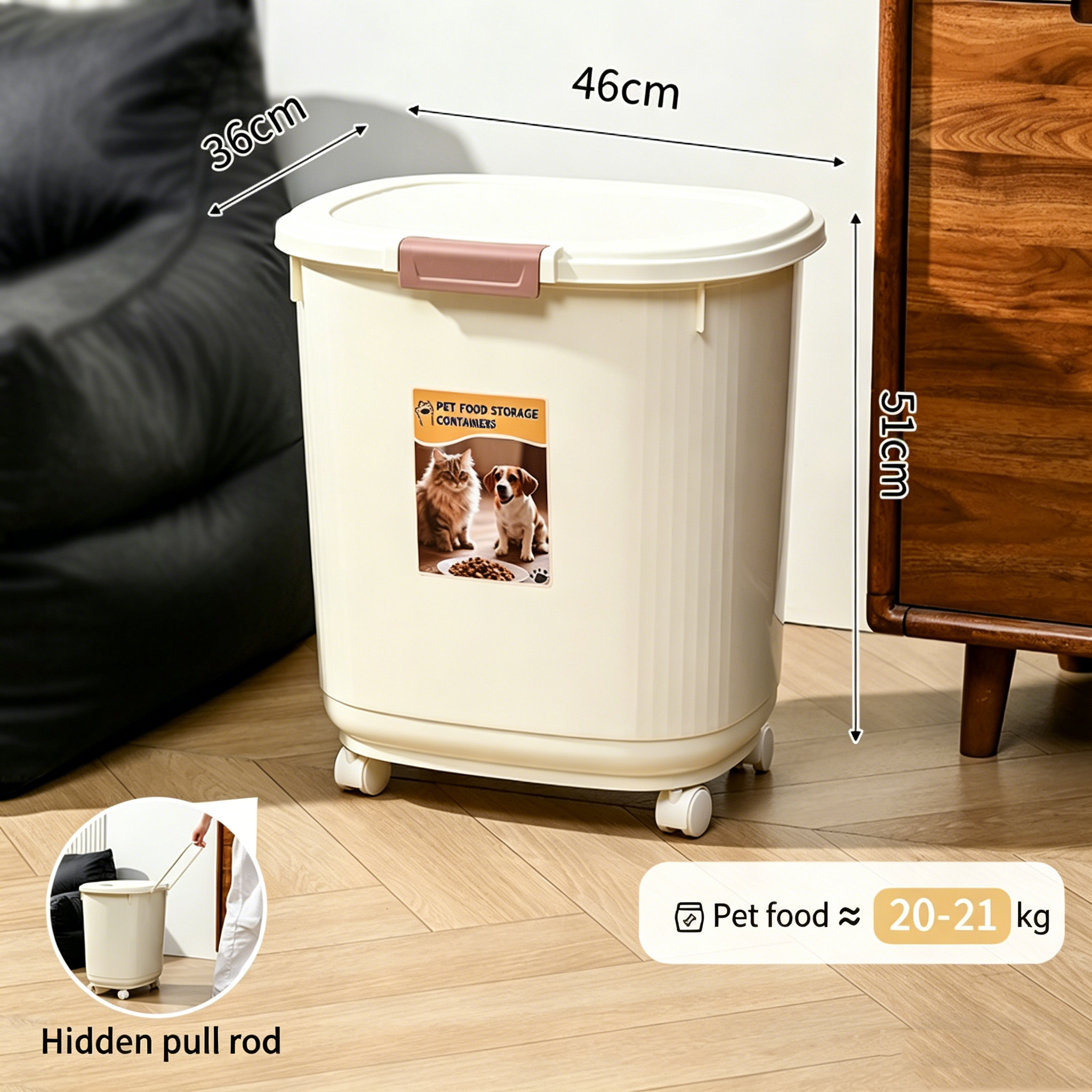 Cream white-coffee button-20-21 kg pulley