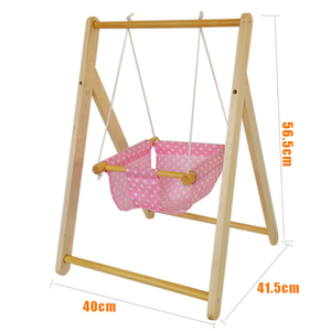 2025 Latest Hot Sale Dollhouse Infant Bedroom Basket <strong>Doll</strong> <strong>Swing</strong> for House Decor - Product Image 3