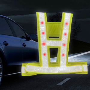 <strong>Hi</strong> <strong>Vis</strong> Outdoor LED Flashing Safety Reflective Belt Vest Adjustable Night Running Cycling Led Reflective Work Wear Vest - Product Image 2