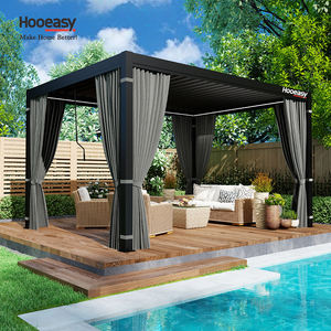 Gazebo para Exteriores con <span class=keywords><strong>Entrada</strong></span> con Cremallera, Opciones Versátiles <span class=keywords><strong>de</strong></span> Privacidad, Cortinas, Mosquiteras, Pantallas, Techo <span class=keywords><strong>de</strong></span> Pérgola - Product Image 2