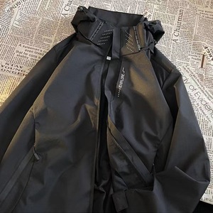 Outdoor Thin Windproof <b>Jacket</b> Women's Hooded <b>Waterproof</b> Running Mountaineering Suit Short Sleeve Single Layer - Product Image 1