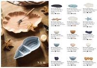 Nouvelle collection d'assiettes en céramique multicouche texturées en forme de coquillages, inspirées de l'océan, pour une dégustation de style côtier