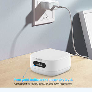 Limpiador Ultrasónico Eléctrico/USB para el Hogar con UV para Retenedores Dentales, 50kHz, 166ml de Capacidad, Recargable, para Uso en el Automóvil - Product Image 5