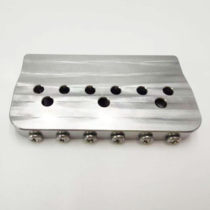 Pont de <span class=keywords><strong>guitare</strong></span> électrique à 6 cordes en acier inoxydable pour le réglage des cordes, pont fixe en forme de U, ensemble de pont de <span class=keywords><strong>guitare</strong></span> - Product Image 3