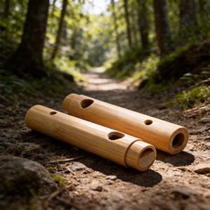 Flûte d'oiseau hibou en bambou faite à <span class=keywords><strong>la</strong></span> main, sifflet d'extérieur, embout buccal, effets sonores forestiers, instrument <span class=keywords><strong>de</strong></span> guérison sonore ASMR, tube sonore - Product Image 5