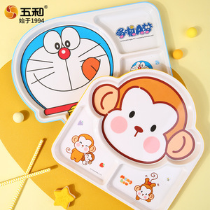 Wuhe Kids Cartoon Monkey Divided Plate Melamine Tableware For Children Mealtime Use - Product Image 4