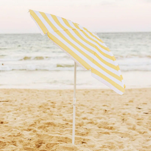 Желтый полосатый оптовый водонепроницаемый Зонт с защитой от солнца УФ-защиты Портативный пляжный зонт - Product Image 2