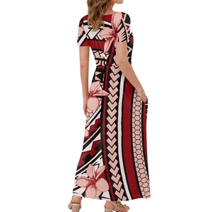 Abiti polinesiani 2025 <span class=keywords><strong>donna</strong></span> primavera estate Boho stampa floreale con scollo a V in finto abito Maxi <span class=keywords><strong>per</strong></span> ospiti di nozze, laurea, festa - Product Image 5