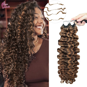 ผมถักโครเชต์ FH Miracle Knots Feather แบบเส้นผมมนุษย์สี P4/30 แบบหยิกพม่า  แบบ Pre-Looped  ผมถักโครเชต์แบบ Virgin แท้ - Product Image 1