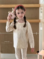 Vêtements de nuit pour garçons et filles en gros, 95,5% coton, 4,5% élasthanne, différentes couleurs, ensemble de pyjama doux et confortable, prêt à être expédié