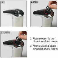 Distributeur automatique de savon sans contact en acier inoxydable, capteur infrarouge électrique, rechargeable, distributeur automatique de désinfectant pour les mains liquide