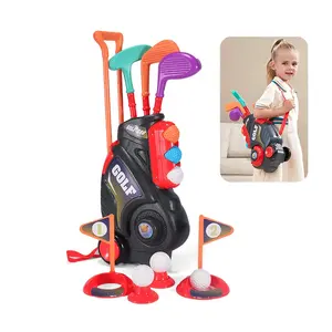 Bambini outdoor indoor toys golf club set simulazione garden golf play tool kit per bambini sport play set con zaino trolley