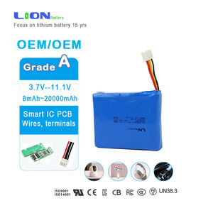 Lnיצרן ליתיום פולימרים ליתיום פולימרים 555060 <span class=keywords><strong>11</strong></span>.<span class=keywords><strong>1v</strong></span> 2000mah lill-ion סוללה פולימר עבור מעקב gps בנק חשמל - Product Image 1