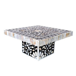 Soporte de pastel con incrustaciones de hueso de madreperla hecho a mano de calidad de exportación India platos de soporte de pastel real para panaderos de fiesta - Product Image 1